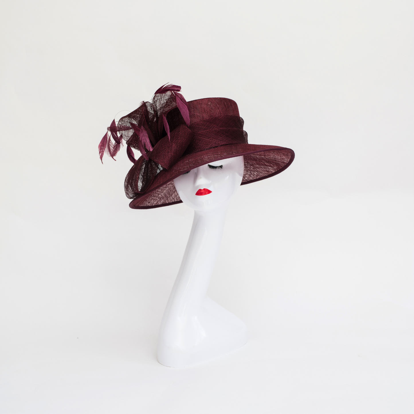 Winnie Drop Brim Feathered Hat